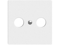 Feller Radio- / TV-Frontplatte EdizioDue Weiss