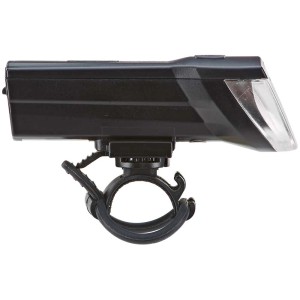Phare de vélo à LED Prophete avec batterie rechargeable et support en silicone.