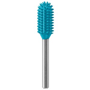 Fraise à râper Dremel Max 9954 cylindrique, turquoise, tête sphérique. Accessoire pour enlèvement rapide.