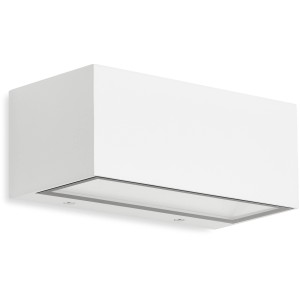 Applique murale extérieure LED Telefunken Monaco blanche, 2x6W, moderne pour l'extérieur.