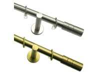 Gardinia Stilgarnitur Zylinder Ø 20 mm Edelstahloptik 120 cm