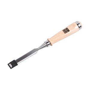 Ciseau à bois LUX Comfort 16 mm avec manche en hêtre et protection de lame.
