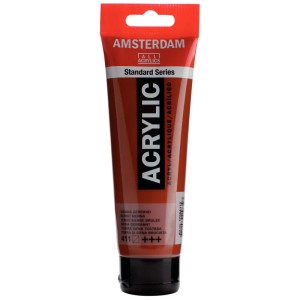 Tube de peinture acrylique Amsterdam Standard Series Sienne brûlée 120ml.