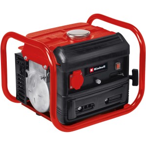 Groupe électrogène à essence Einhell TC-PG 10 E5 avec cadre rouge.