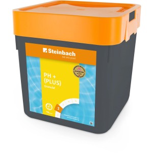 Granulés alcalins Steinbach pH-Plus, seau de 5 kg pour augmenter le pH de la piscine.