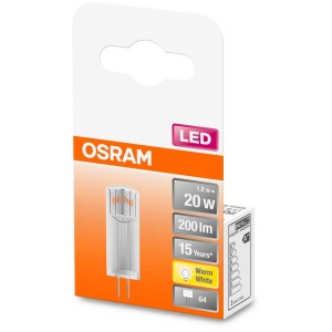 Lampadina LED Osram Pin G4, bianco caldo, 20W, 200lm nella confezione.
