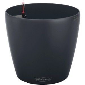 Pot de fleurs Lechuza Classico Color, Ø 59cm, gris ardoise, en plastique avec système d'arrosage.