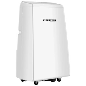 Climatiseur blanc Climatech YFG2-12H 4en1 sur roulettes, 12000 BTU.