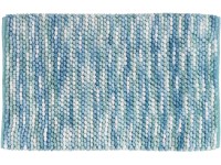 Wenko Badteppich Urdu Polyester / Baumwolle Aqua mit Melange-Effekt 60 x 90 cm