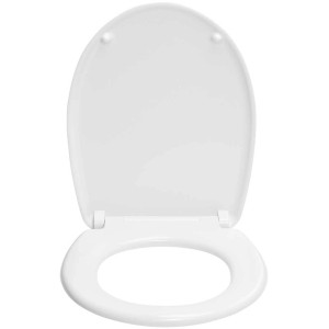 Sedile WC Diaqua Palm, duroplastico, multicolore, con chiusura rallentata, aperto.