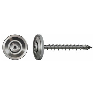 Vis Spax Spengler A2, 4,5x35 mm avec rondelle d'étanchéité (Ø 20mm), adaptée aux applications extérieures et de toiture.