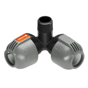 Coude Gardena 25 mm x 3/4" pour systèmes d'arrosage, pour raccord d'angle des tuyaux.