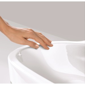 Dettaglio: Lavabo Grohe Euro Ceramic 65 cm, bianco alpino, con superficie PureGuard.