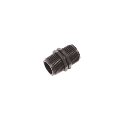 Doppelnippel aus Kunststoff AG 26,4 mm (R 3/4) x IG 24,1 mm (Rp 3/4)