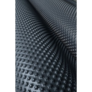 Membrana bugnata Guttabeta star nera (larghezza 200 cm) per drenaggio e protezione fondamenta.