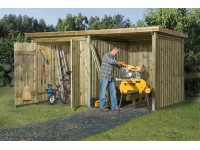 Weka Lagerhaus 607 Variante 2 mit Anbaudach 194 cm