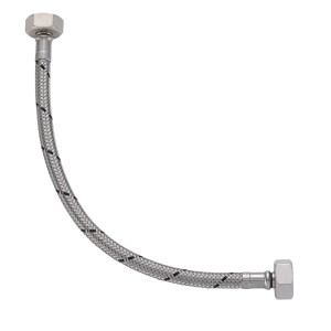 Tubo flessibile di collegamento Flexo DN 8, 30 cm, tubo flessibile in acciaio inox con raccordi a vite.