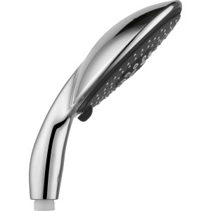 Soffione doccia baliv HBR-150.220, cromo/antracite, con 5 getti e ugelli anticalcare.