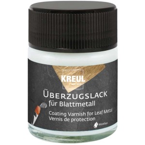 Kreul Überzugslack 50ml für Blattmetall, hochglänzend und wasserbasiert.