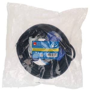 Rallonge CEE MaxCamp, 15 m, noire, IP44, adaptée à une utilisation extérieure.