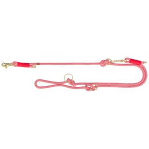 Trixie Guinzaglio Estensibile Soft Rope, rosso-crema, 2 m, regolabile a 3 vie.