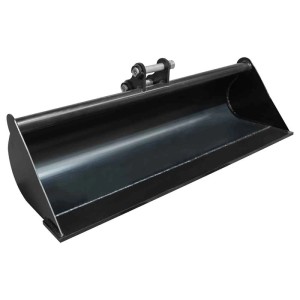 Benna da scavo Zipper nera 1000 mm per miniescavatore. Accessorio robusto per lavori di scavo e livellamento.