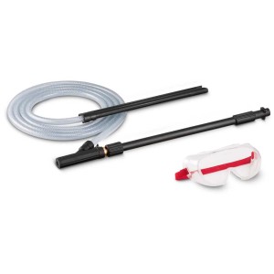 Kit sabbiatura/acqua Kärcher per idropulitrici, include tubo, lancia e occhiali di protezione.