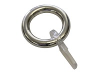 Gardinia Anneaux avec crochets à clipser pour barre de vitrage Chrome Ø 23 mm