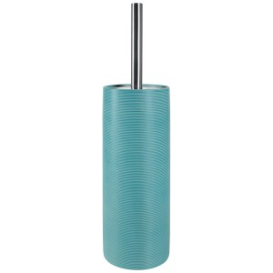Spirella WC-Garnitur Tube-Ribbed Aqua, Steingut, Ø 11 cm, Höhe 42 cm.