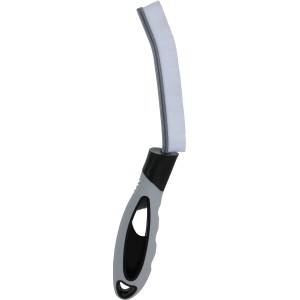 Brosse multi-usage, 27,2 cm, avec manche gris et noir pour nettoyer les coins et les joints.