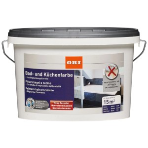 OBI Bad- & Küchenfarbe konservierungsmittelfrei Weiss-Matt 2,5 l