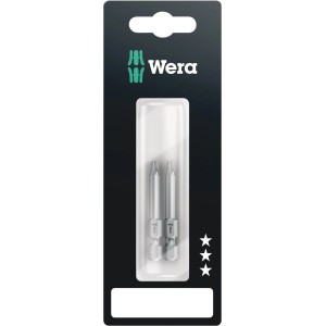 Set di inserti Wera TX20, 2 pezzi, per viti TX interne, resistenti, in blister.