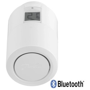 Danfoss Home Eco Heizkörperthermostat, weiß, mit Bluetooth-Steuerung für Heizungs-Installation.