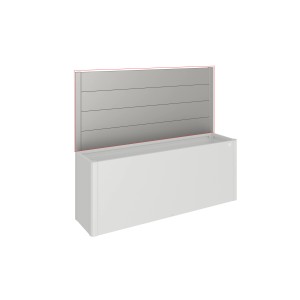 Biohort Belvedere paravento per aiuola rialzata in grigio quarzo metallizzato, accessorio per aiuole rialzate.