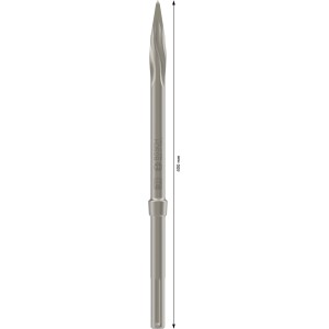 Scalpello a punta Bosch Pro R-Tec Speed SDS-max, 400 mm, grigio, per demolizione e scanalatura.