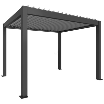 Biohort Pergola dunkelgrau/silber-metallic 3,5 x 3 m