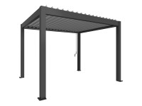 Biohort Pergola dunkelgrau/silber-metallic 3,5 x 3 m