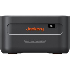 Batterie additionnelle Jackery 1.000 Plus pour centrale électrique Explorer 1.000 Plus, boîtier gris avec écran.