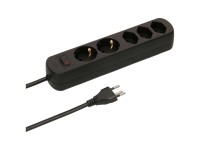 Steckdosenleiste Basic Line 3 x Typ13 / 2 x Schuko Schwarz mit Schalter Steckdosenleiste Basic Line 3 x Typ13 / 2 x Schuko Schwarz mit Schalter