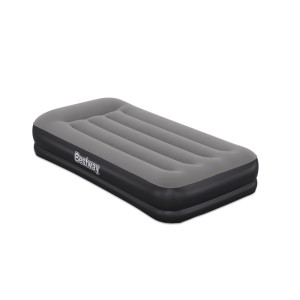 Materasso ad aria singolo Bestway Tritech, grigio, con pompa USB. Letto gonfiabile da campeggio per una persona, 191x97x36 cm.