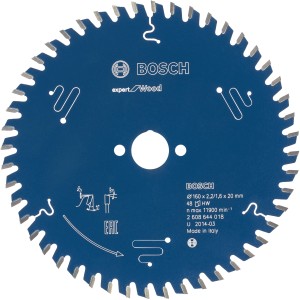 Lama per sega circolare Bosch Expert for Wood blu, 160 mm, per elevate prestazioni di taglio.