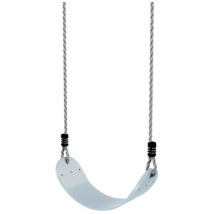 Altalena OutdoorToys blu ghiaccio con corde, sedile in plastica per scivoli e altalene.