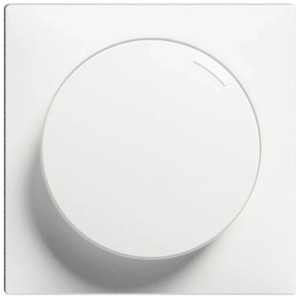 Placca bianca per dimmer rotativo Feller EdizioDue per interruttori.