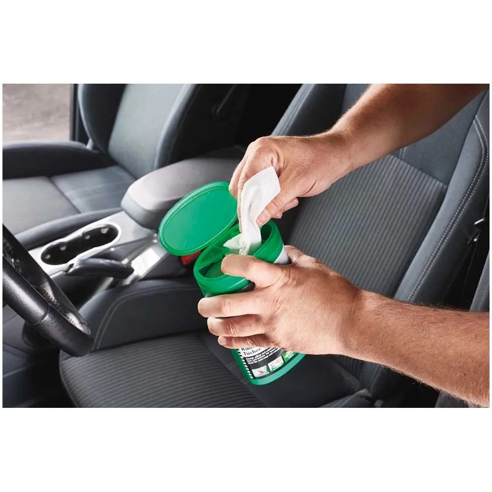 Lingettes Nettoyantes Intérieur Auto SONAX - Lot De 25 Pièces - Pour Tableau De Bord, Plastiques, Cuir