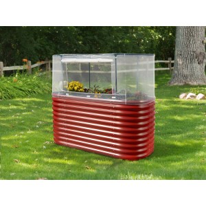 Copertura Vitavia per aiuola rialzata Basic, 105x76x165cm, protegge le piante da parassiti e pioggia.