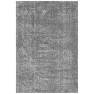 Tappeto a pelo alto grigio Gela, 120x170 cm, in poliestere. Tappeto moderno e soffice per interni.