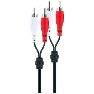 Cavo RCA Schwaiger, Audio Stereo, Nero, 5m, rosso e bianco