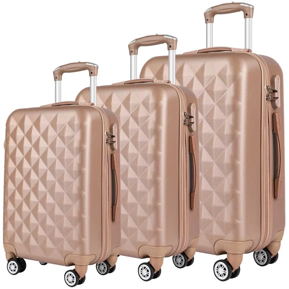 Set di valigie con ruote Oro pz