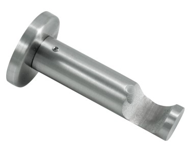 Gardinia 32557 Supporto con Base di Fissaggio per bastoni per Tende Ø 25 mm  Aperto, Linea Windsor, Effetto Acciaio Inox, 8 cm : .it: Casa e cucina