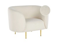 Beliani Fauteuil  Loen Bouclé Blanc